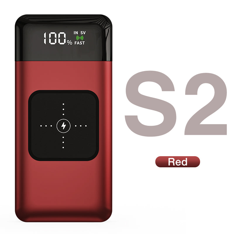 Powerbank met LCD Display 20.000 mAh – Draadloos Opladen en 3 Apparaten Tegelijk