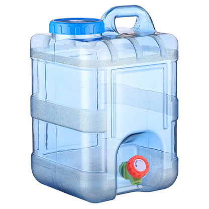 Transparante Wateropslagtank met Kraan (7,5L / 10L / 15L) – Drinkwater Opslag voor Noodpakket, Camping en Outdoor