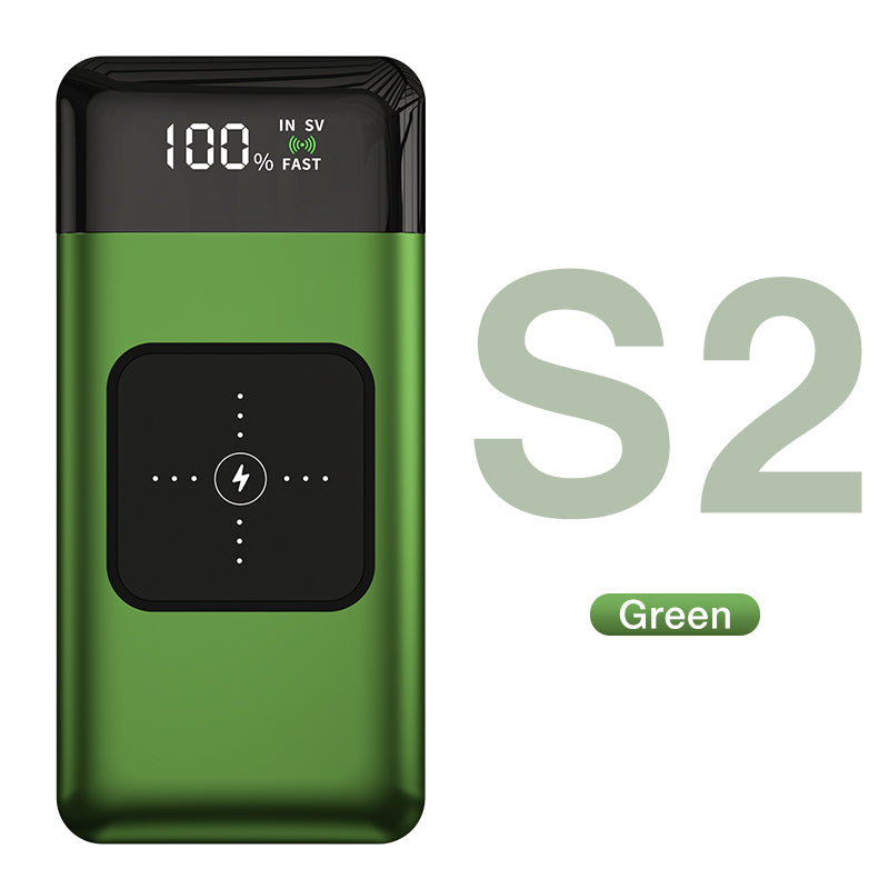 Powerbank met LCD Display 20.000 mAh – Draadloos Opladen en 3 Apparaten Tegelijk